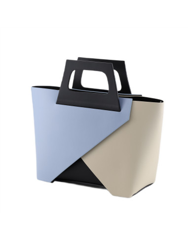 Geanta Piele Naturala Kamma crem baby blue