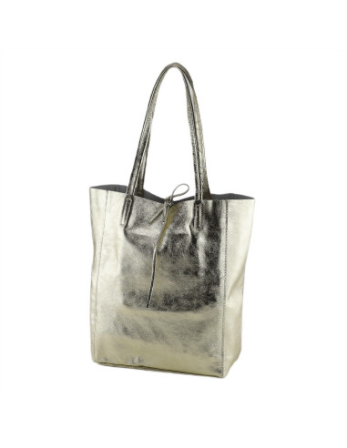 Geanta Piele Naturala Shopper Bag 2024 auriu