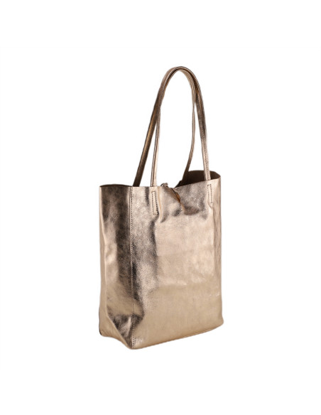 Geanta Piele Naturala Shopper Bag 2024 bronz
