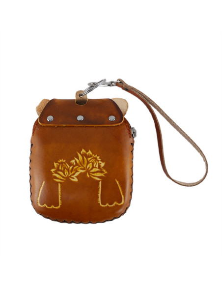 Port Chei Mic Piele Naturala CAT II camel