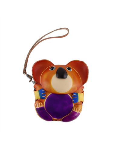 Port Chei Mic Piele Naturala Koala camel