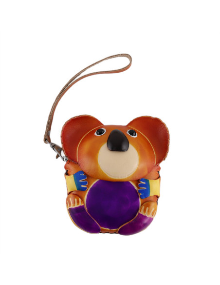Port Chei Mic Piele Naturala Koala camel
