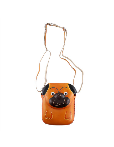 Port Chei Mare Piele Naturala DOG II camel