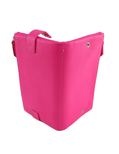 Portofel Piele Naturala 2F fucsia