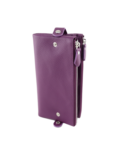 Portofel Piele Naturala 2F violet