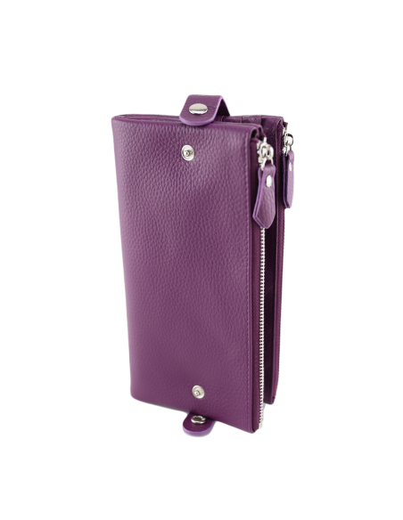 Portofel Piele Naturala 2F violet