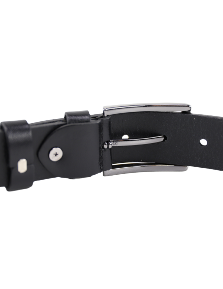 Curea Barbati Piele Naturala 3,5 cm negru