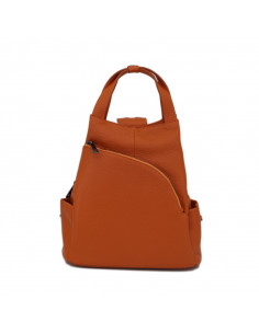 Rucsac Piele Naturala Lempino orange 2