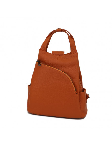 Rucsac Piele Naturala Lempino orange
