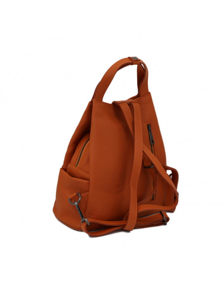 Rucsac Piele Naturala Lempino orange