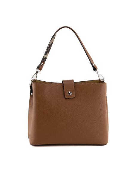 Geanta Piele Naturala Iglas V2 animal print camel