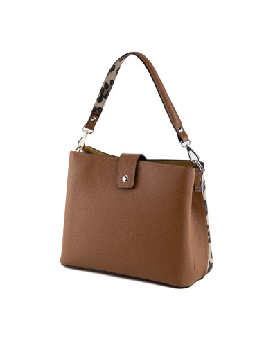 Geanta Piele Naturala Iglas V2 animal print camel