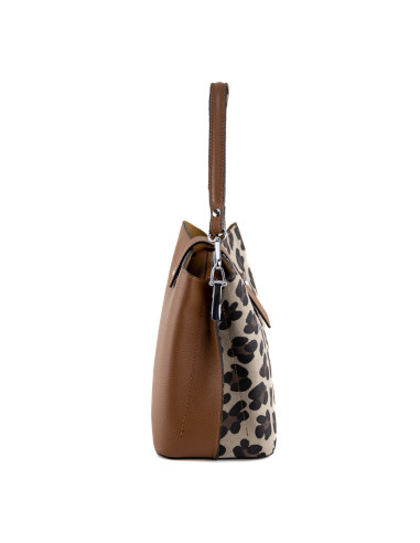 Geanta Piele Naturala Iglas V2 animal print camel