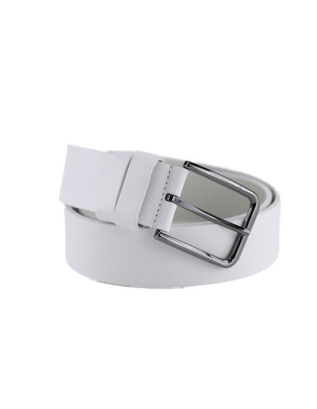 Curea din Piele Naturala 4,5 cm alb