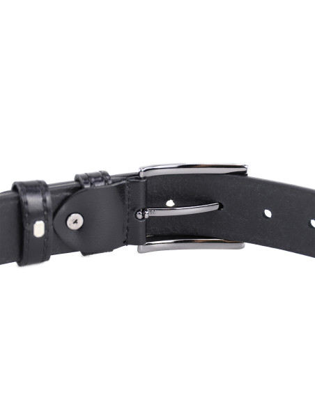 Curea din Piele Naturala 3,5 cm negru