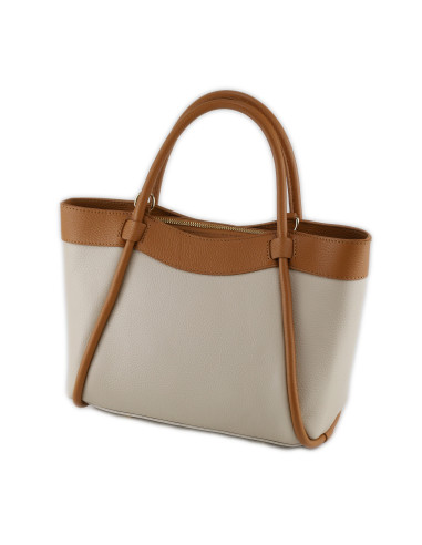 Geanta Piele Naturala Salez crem camel