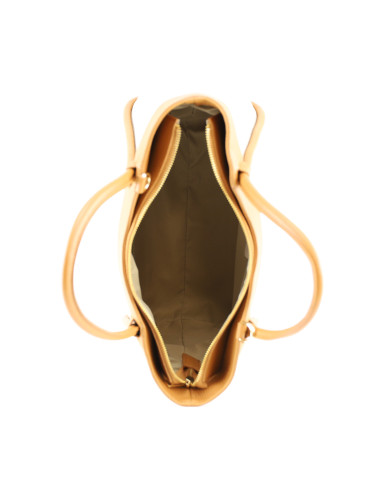Geanta Piele Naturala Salez crem camel