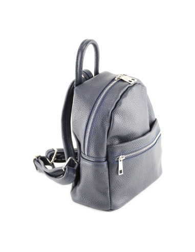 Rucsac Piele Naturala Qiruka 2 bleumarin