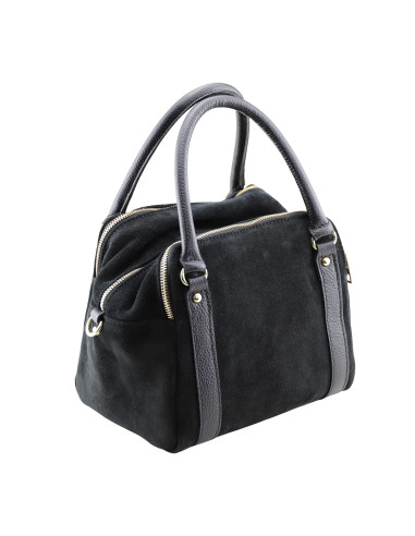 Geanta Piele Naturala Nancy Raw negru