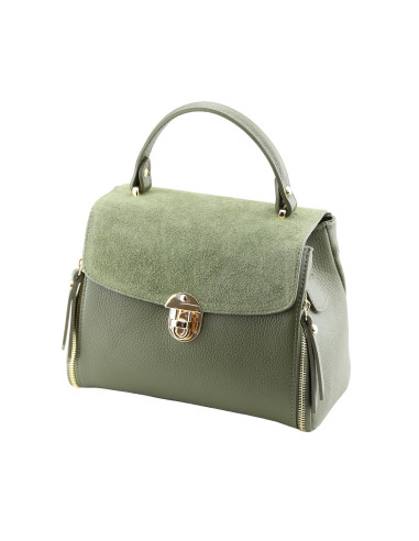 Geanta Piele Naturala Nempitz RAW verde olive