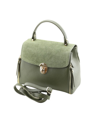 Geanta Piele Naturala Nempitz RAW verde olive