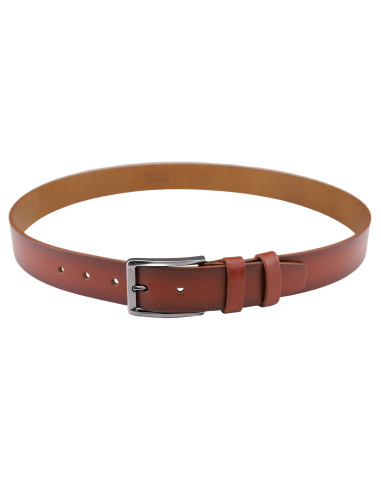 Curea Barbati Piele Naturala 3,5 cm maro roscat