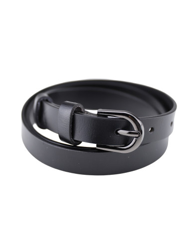 Curea Dama Piele Naturala neagra ingusta