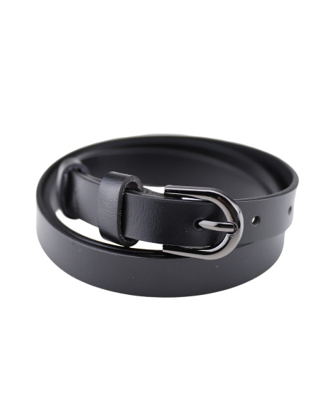 Curea Dama Piele Naturala neagra ingusta