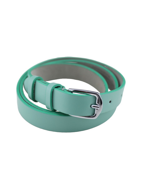 Curea Dama din Piele Naturala 1,8 cm verde marin