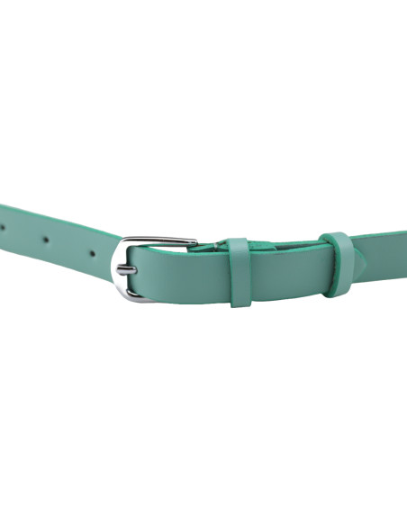 Curea Dama din Piele Naturala 1,8 cm verde marin