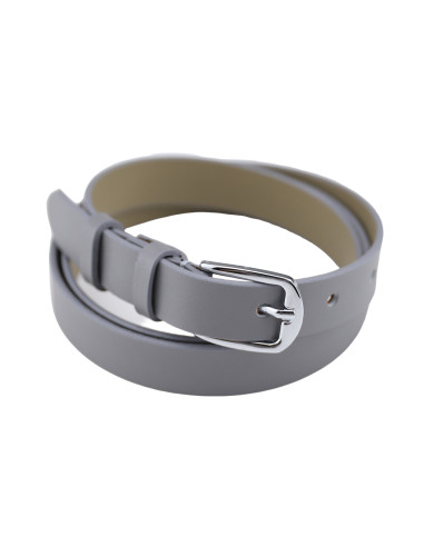 Curea Dama din Piele Naturala 1,8 cm gri