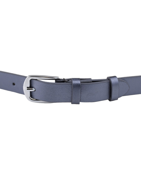 Curea Dama din Piele Naturala 1,8 cm bleumarin