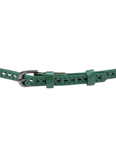 Curea Dama Piele Naturala perforat verde 2