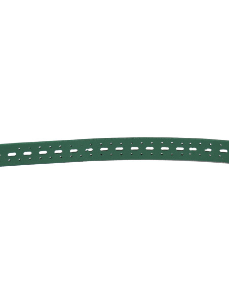 Curea Dama Piele Naturala perforat verde