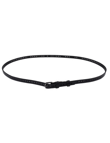 Curea Dama Piele Naturala perforat negru