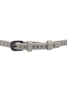 Curea Dama Piele Naturala perforat crem 2