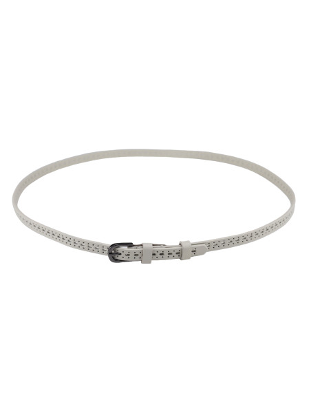 Curea Dama Piele Naturala perforat crem