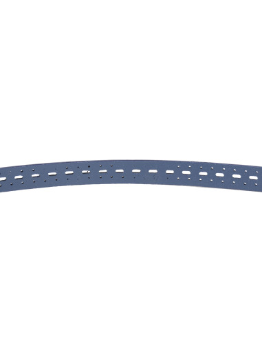 Curea Dama Piele Naturala perforat bleumarin