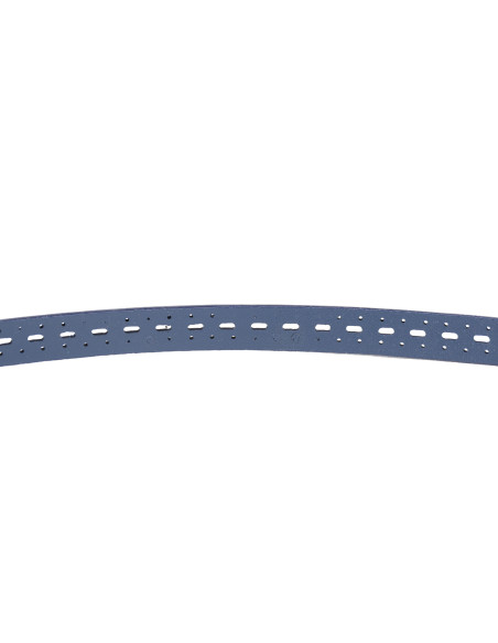 Curea Dama Piele Naturala perforat bleumarin