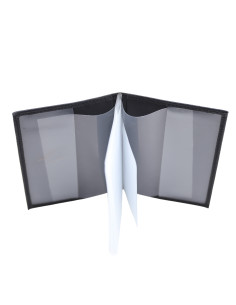 Port Card Piele Naturala B09 negru 2