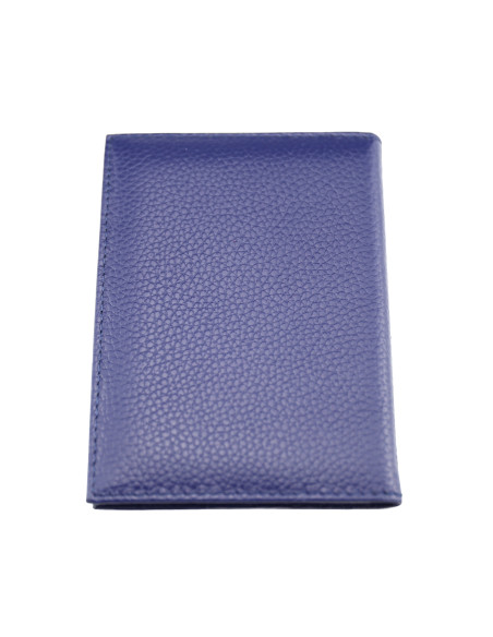 Port Card Piele Naturala B09 bleumarin