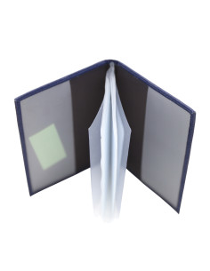 Port Card Piele Naturala B09 bleumarin 2