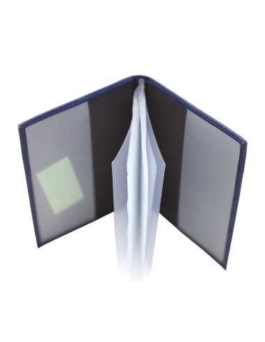 Port Card Piele Naturala B09 bleumarin