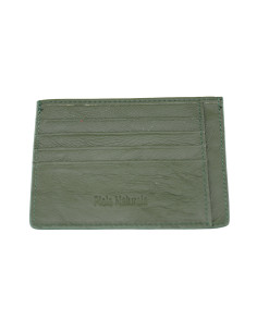 Port Card Piele Naturala B10 verde kaki