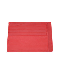 Port Card Piele Naturala B10 rosu