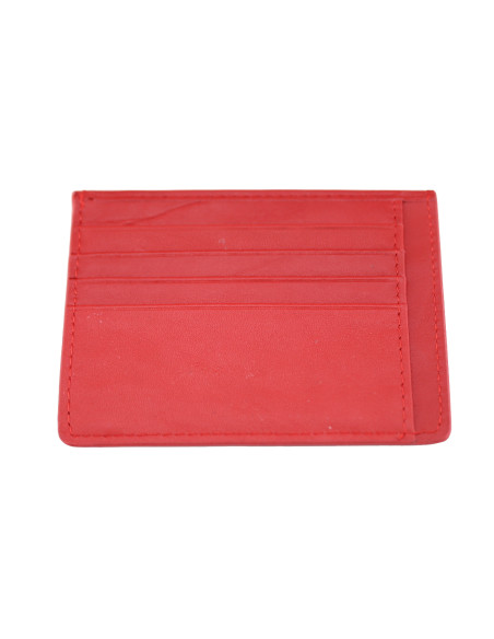 Port Card Piele Naturala B10 rosu
