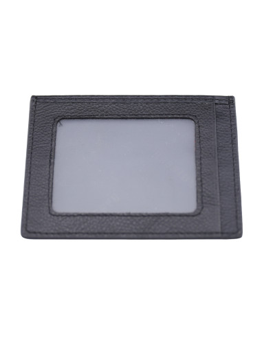 Port Card Piele Naturala B10 negru