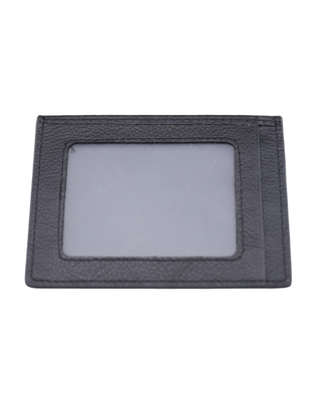 Port Card Piele Naturala B10 negru