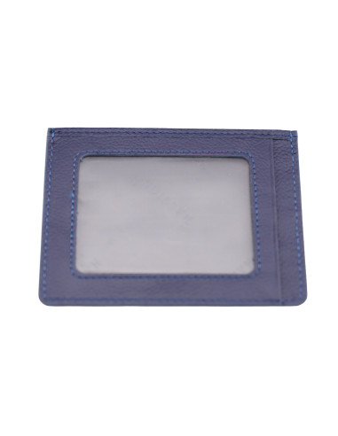 Port Card Piele Naturala B10 bleumarin