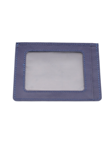 Port Card Piele Naturala B10 bleumarin